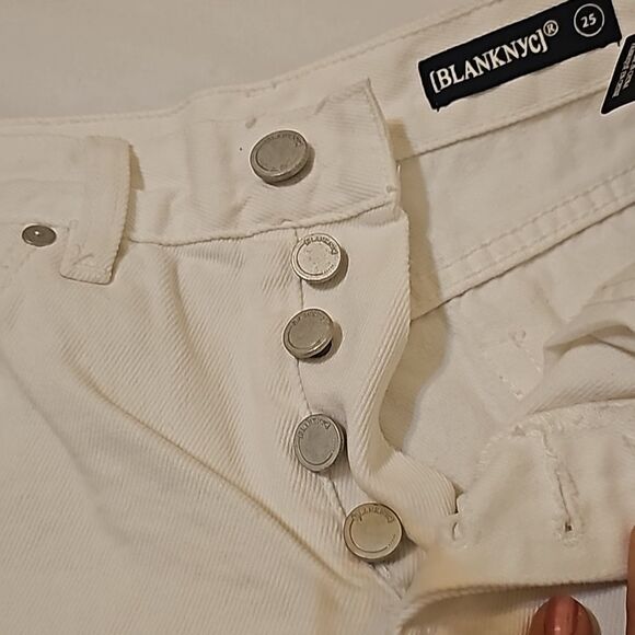 BLANK NYC WHITE DENIM JEANS SIZE 25 - Picture 3 of 9